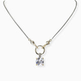 102371, 14K GOLD PLATED, CUBIC ZIRCONIA ACCENT DESIGNER INSPIRED NECKLACE