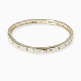 102381, CUBIC ZIRCONIA ACCENT DESIGNER INSPIRED OPEN BANGLE BRACELET
