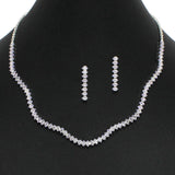 102394, MARQUISE CUBIC ZIRCONIA ACCENT NECKLACE SET