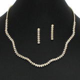 102394, MARQUISE CUBIC ZIRCONIA ACCENT NECKLACE SET