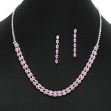 102395, CUBIC ZIRCONIA ACCENT NECKLACE SET