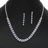 102395, CUBIC ZIRCONIA ACCENT NECKLACE SET
