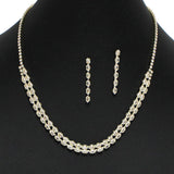 102395, CUBIC ZIRCONIA ACCENT NECKLACE SET