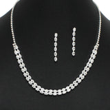 102395, CUBIC ZIRCONIA ACCENT NECKLACE SET