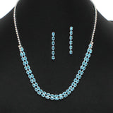 102395, CUBIC ZIRCONIA ACCENT NECKLACE SET