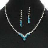 102396, CRYSTAL RHINESTONE NECKLACE SET