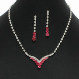 102396, CRYSTAL RHINESTONE NECKLACE SET