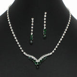 102396, CRYSTAL RHINESTONE NECKLACE SET