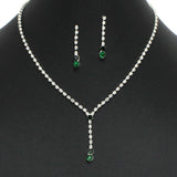 102397, CRYSTAL RHINESTONE DROP NECKLACE SET