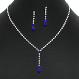 102397, CRYSTAL RHINESTONE DROP NECKLACE SET