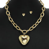 102400, BOLD HEART CHARM CHAIN NECKLACE