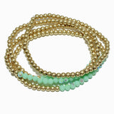 102406, MULTI LAYERED BALL BEADED STRETCH BRACELET