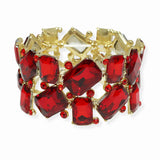 102416, GEOMETRIC RHINESTONE STRETCH BRACELET