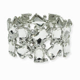 102416, GEOMETRIC RHINESTONE STRETCH BRACELET