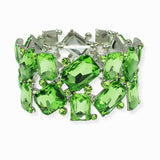 102416, GEOMETRIC RHINESTONE STRETCH BRACELET