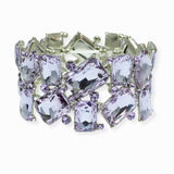 102416, GEOMETRIC RHINESTONE STRETCH BRACELET