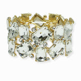 102416, GEOMETRIC RHINESTONE STRETCH BRACELET