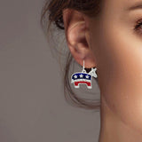 102430, GOP DEMOCRATIC PARTY DONKEY EARRING