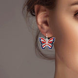 102431, BUTTERFLY AMERICAN FLAG EARRING