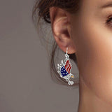 102432, EAGLE AMERICAN FLAG EARRING