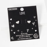 102438, GOLD DIPPED, HEART PAVE CUBIC ZIRCONIA STUD EARRING/925 STERLING SILVER POST