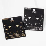 102438, GOLD DIPPED, HEART PAVE CUBIC ZIRCONIA STUD EARRING/925 STERLING SILVER POST