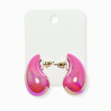 102441, LIGHTWEIGHT TEARDROP STUD EARRING