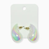 102441, LIGHTWEIGHT TEARDROP STUD EARRING