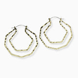 102447, HAMMERED METAL HOOP EARRING