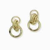 102451, BRASS ROUND LINK METAL EARRING