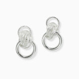 102451, BRASS ROUND LINK METAL EARRING