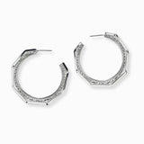 102456, BRASS GEOMETRIC HOOP EARRING