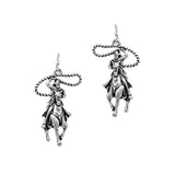 102487, RODEO COWBOY METAL EARRING