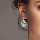 102492, PAW METAL DANGLE EARRING