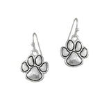102492, PAW METAL DANGLE EARRING