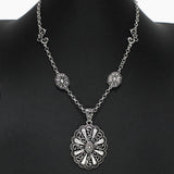 102525, WESTERN CONCHO METAL NECKLACE