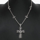 102526, WESTERN CROSS METAL NECKLACE