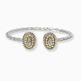 102540, OVAL DESIGNER INSPIRED CABLE CUFF BRACELET