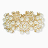 102555, PEARL FLOWER STRETCH BRACELET