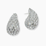 102557, OVERSIZED TEARDROP RHINESTONE STUD EARRING