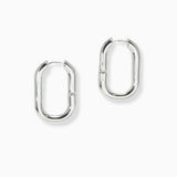 102571, GEOMETRIC METAL HOOP EARRING