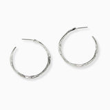 102574, TEXTURED METAL HOOP EARRING