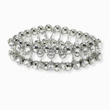102599, BALL ACCENT CRYSTAL RHINESTONE STRETCH BRACELET