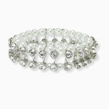 102599, BALL ACCENT CRYSTAL RHINESTONE STRETCH BRACELET