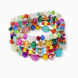 102600, MULTI LAYERED BEADED STRETCH BRACELET