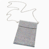102604, CRYSTAL RHINESTONE POUCH EVENING CROSSBODY BAG