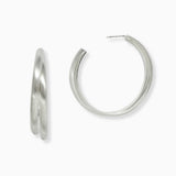 102610, DOUBLE LINE METAL ROUND HOOP EARRING