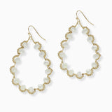 102616, TEARDROP BEADED DANGLE EARRING