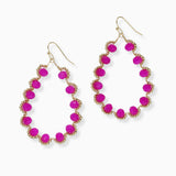 102616, TEARDROP BEADED DANGLE EARRING