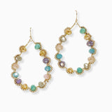 102616, TEARDROP BEADED DANGLE EARRING